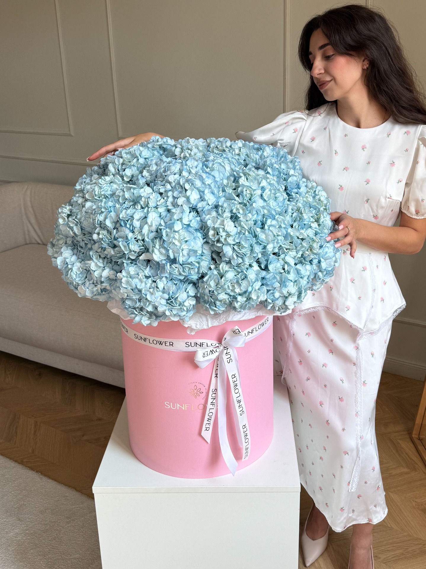 Blue Hydrangeas in a Box 35