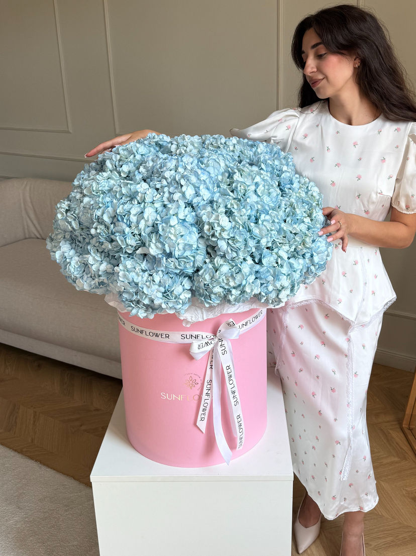 Blue Hydrangeas in a Box 35