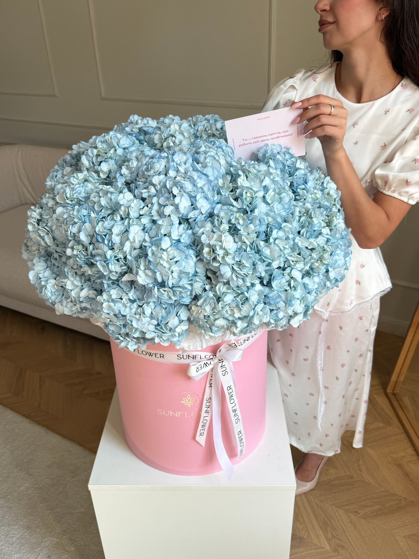 Blue Hydrangeas in a Box 35