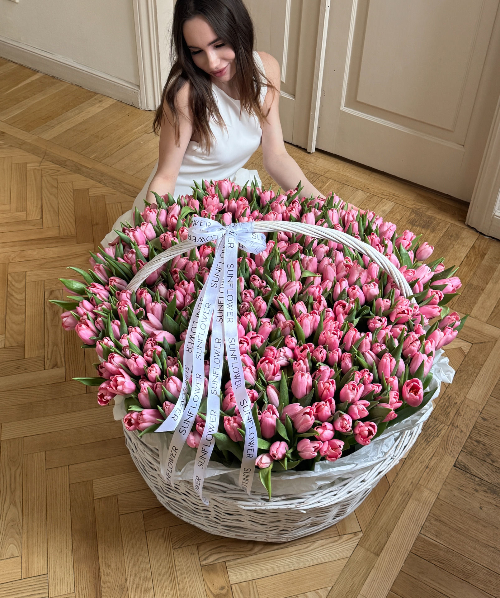Романтичний кошик тюльпану Tresor