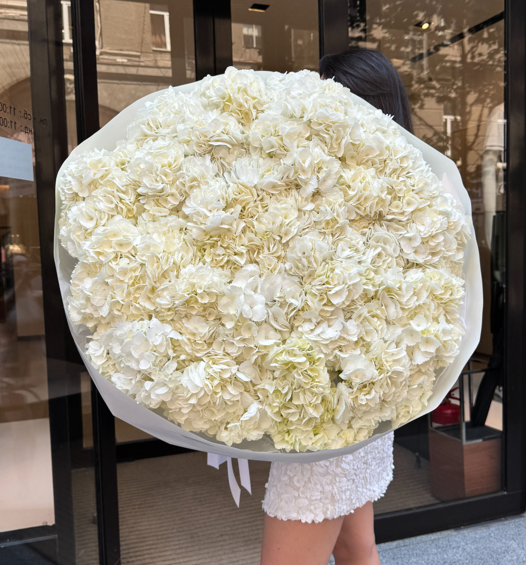 Bouquet of 35 White Hydrangeas