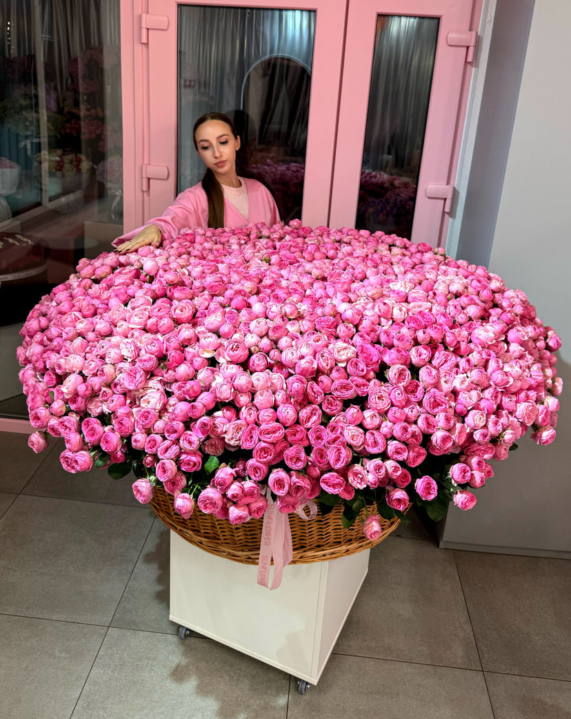 Basket of 501 Giselle Roses