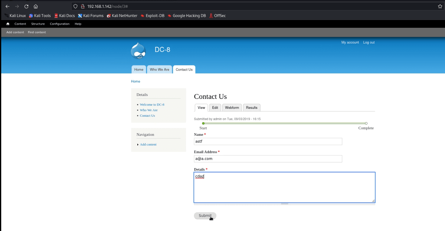 DC8 Vuln Hub