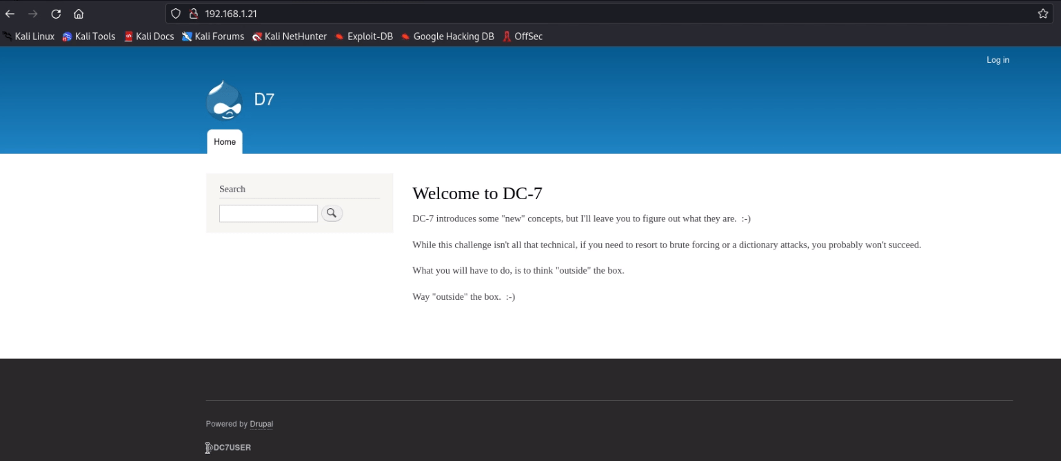 DC:7 Vuln Hub Machine Walkthrough