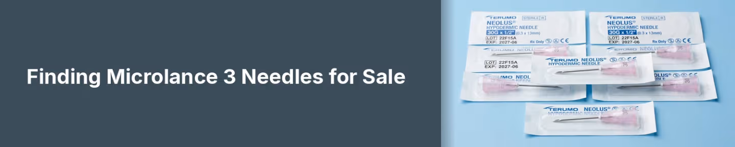 Finding Microlance 3 Needles for Sale