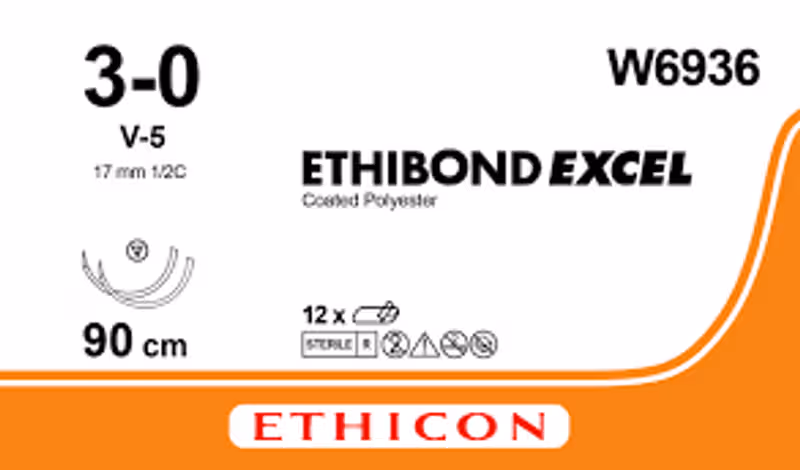 Ethicon Ethibond Excel Suture 3-0 - W6936 Pack of 12