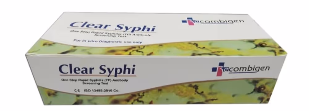 Recombigen Clear Syphilis Rapid Card - Pack of 50 Tests