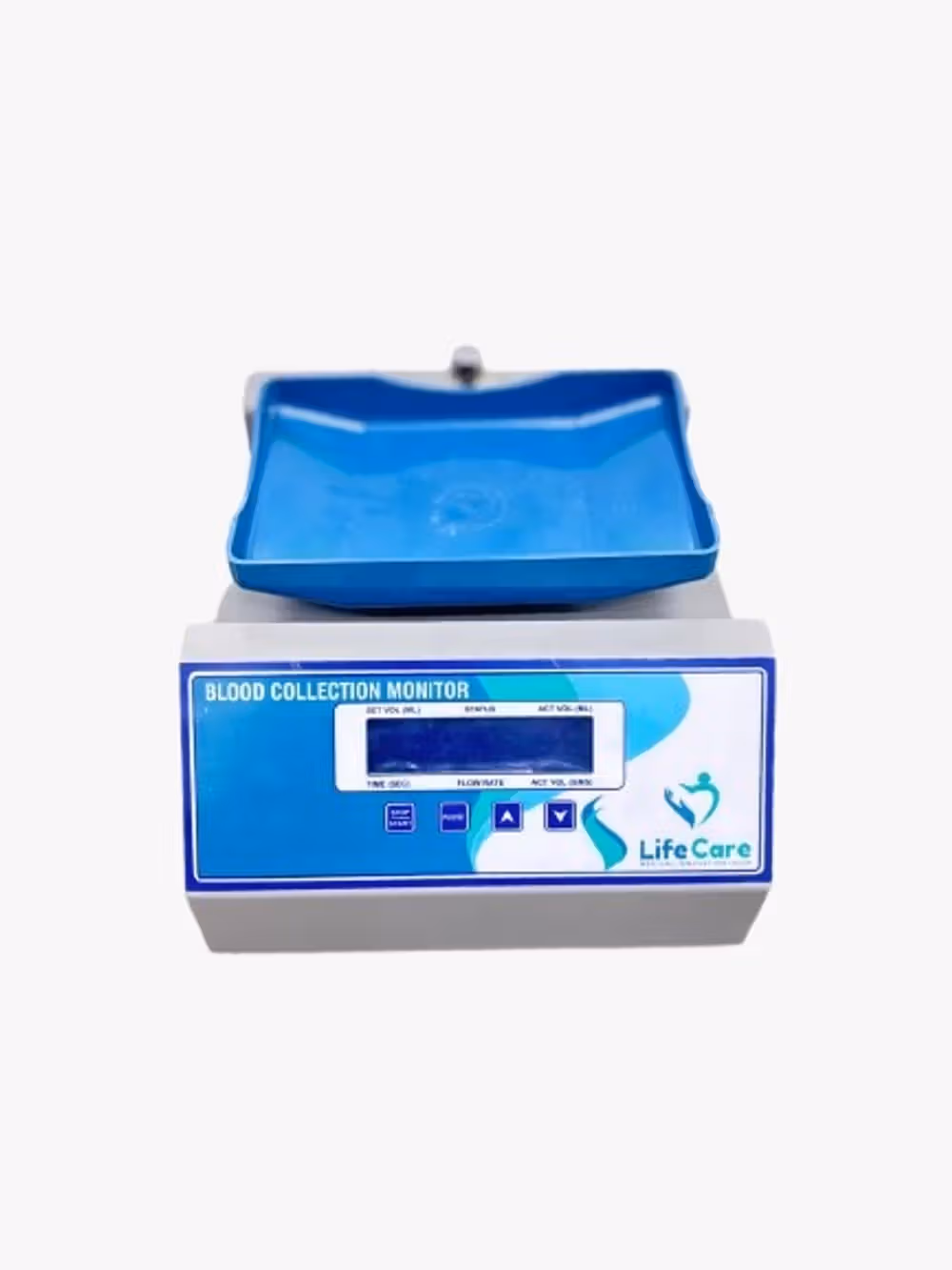 Life Care Blood Collection Monitor - Peacock Blue and Grey Without Battery Box of 1 (LCBCM-01)