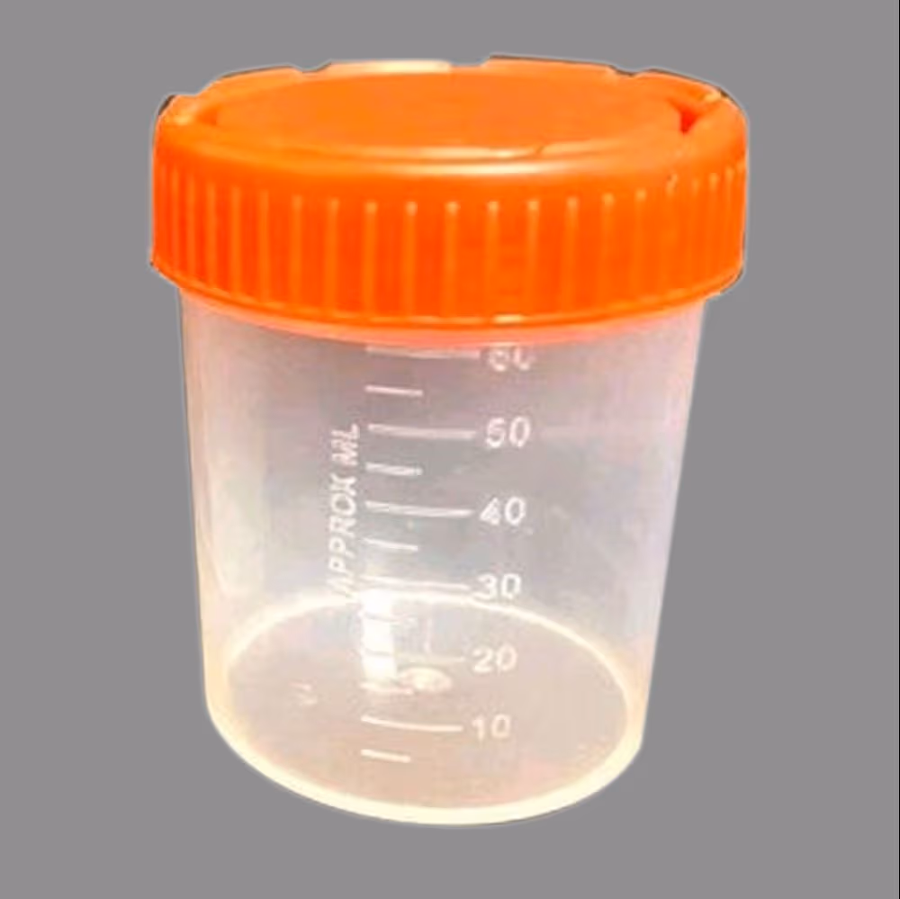 APS Lifetech Plastic Sampling Urine Container Non Sterile - 60ml Pack of 1000 Pieces (APSCGN60)