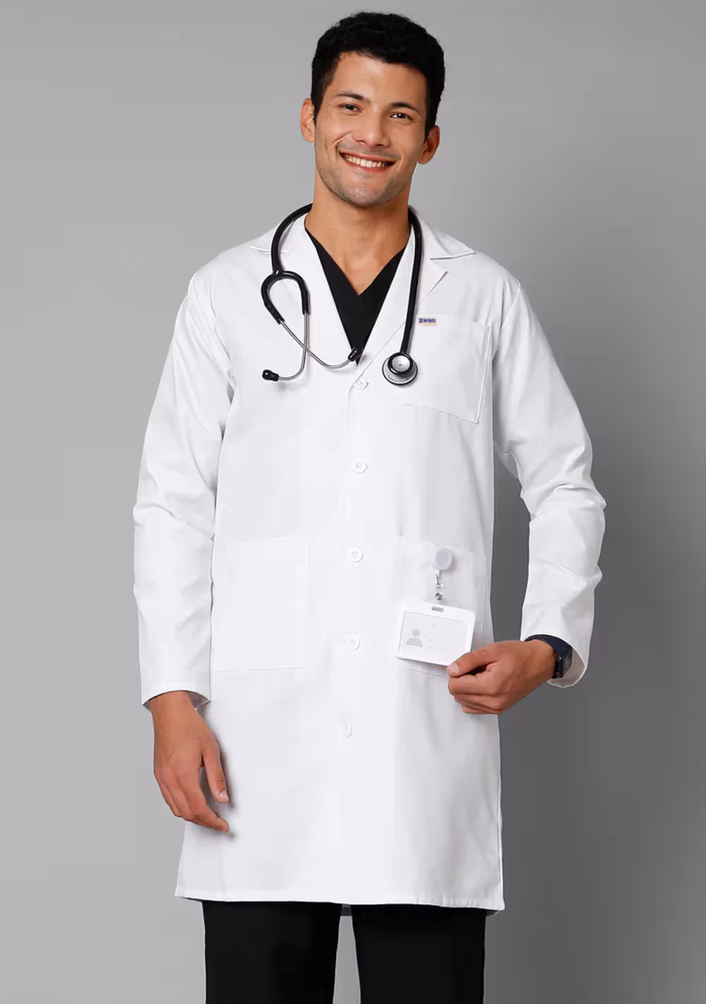 Knya Men's Chief Labcoat - Long Sleeves Long Length XS Pack of 1 Piece