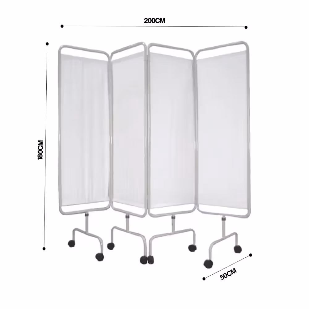 4-Fold
Steel White Ward Screen with Waterproof Woven Fabric - L2000 x H1800 x W500
mm (WS04-200-WH)
