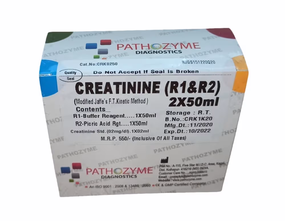 2 x  Pathozyme Creatinine Jaffe's Test - 2 x 50ml
