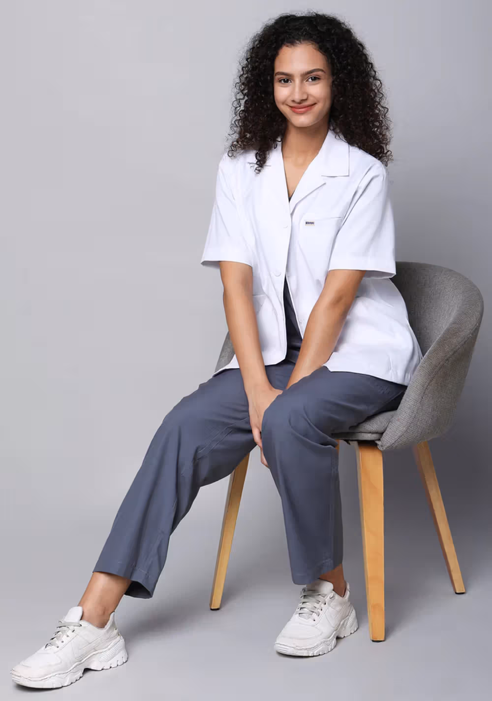 Knya Everday Women's Labcoat - Short Sleeves Short Length XS Pack of 1 Piece