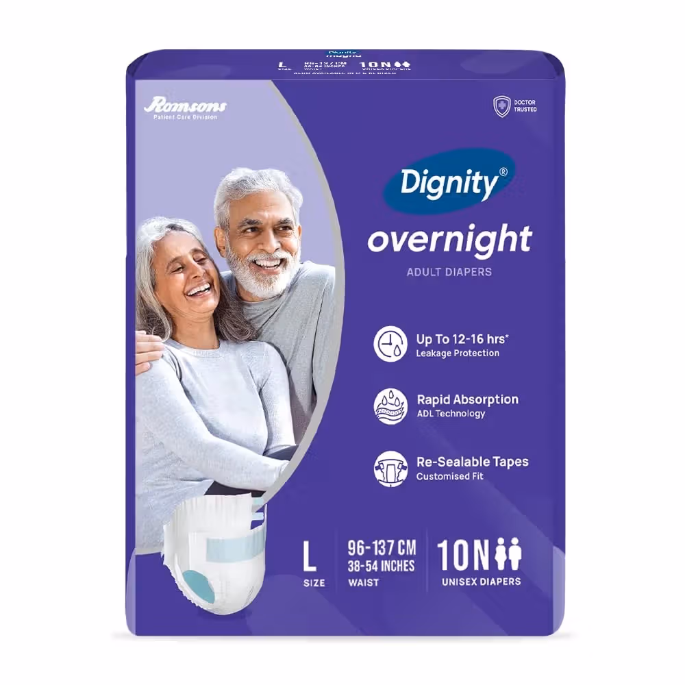 Romsons Dignity Overnight Diaper Pant, Large/XLarge - Pack of 10 (GS-8432)