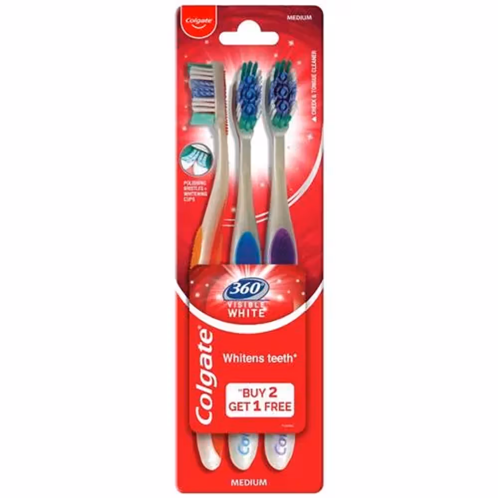 Colgate 360 Tooth Brush Buy 2 Get 1 Free  - 3 Pc