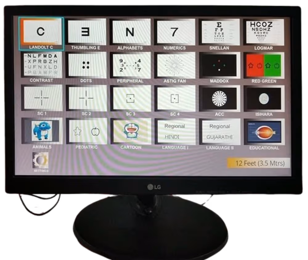 Sugra Led Acuity Vision Chart - 48 x 32 x 8cm