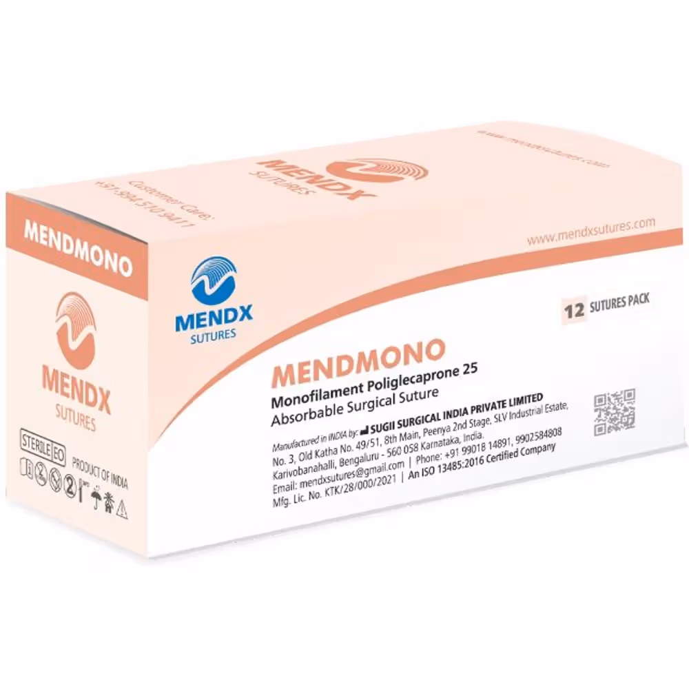 Mendx Mendmono Suture 3-0 - MS-1650 Pack of 12