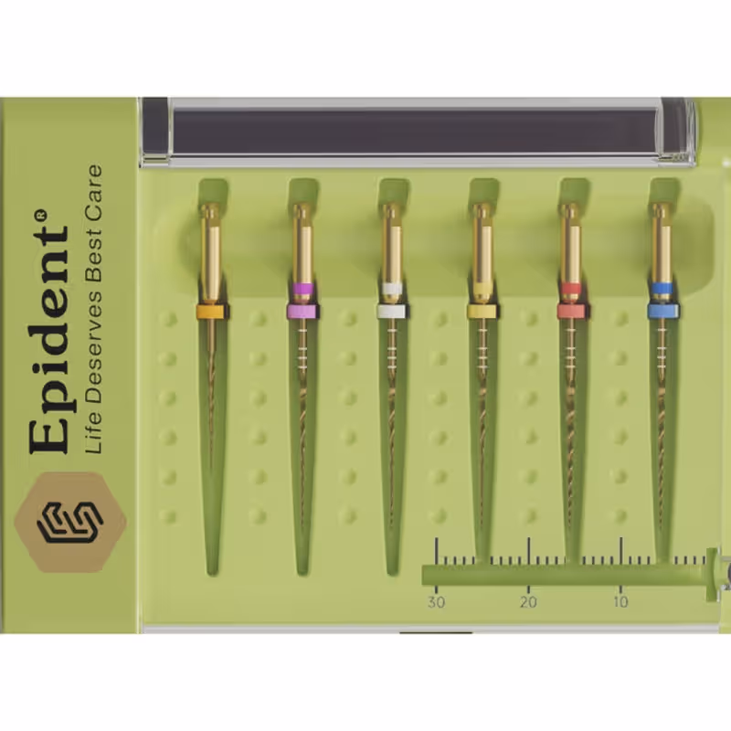 Epident HS Ultra Flexibility NiTi Rotary Files - 25 mm (25-06) Pack of 6 Pieces (1000042)