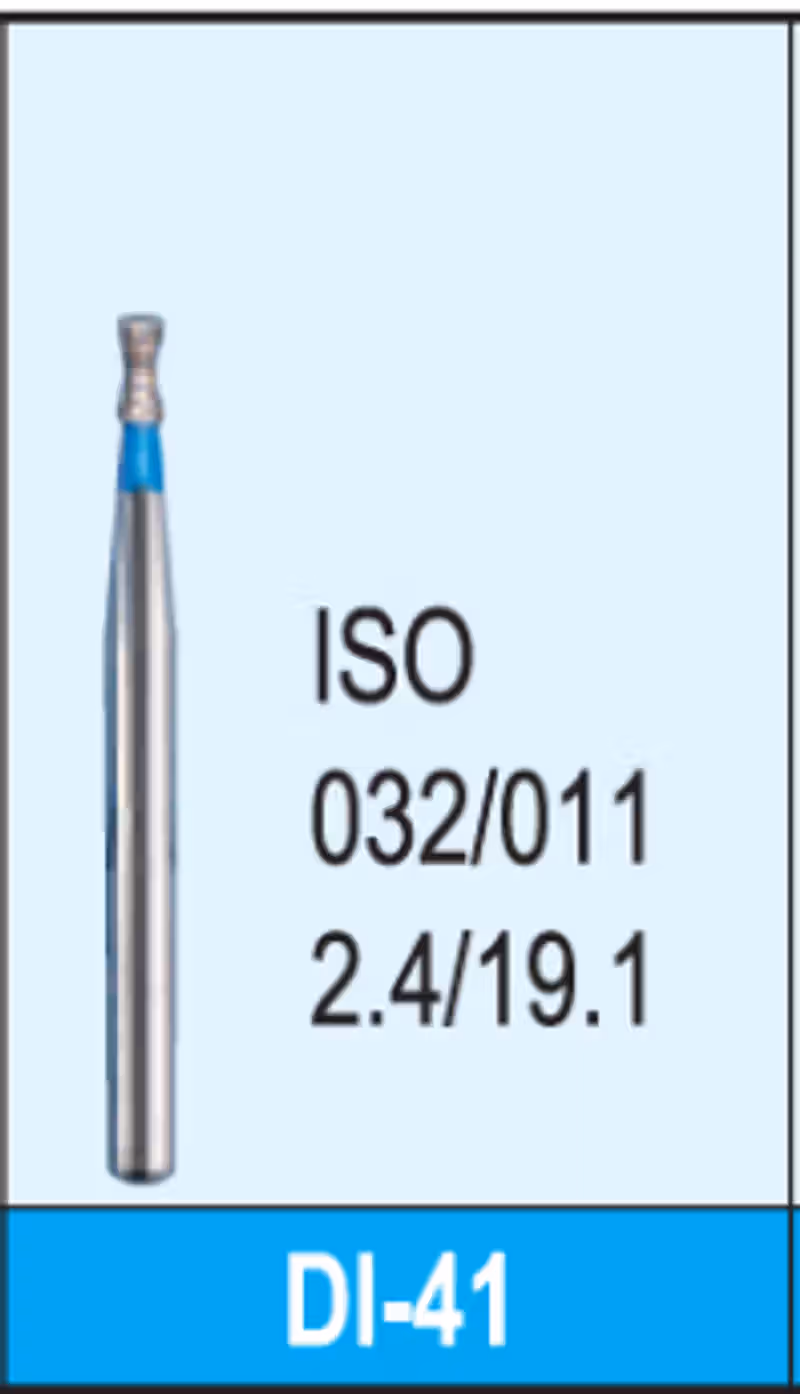 Octa Dental Double Inverted (DI) Series Regular Shank Diamond Burs - Standard (Blue) DI-41 (Pack of 5)