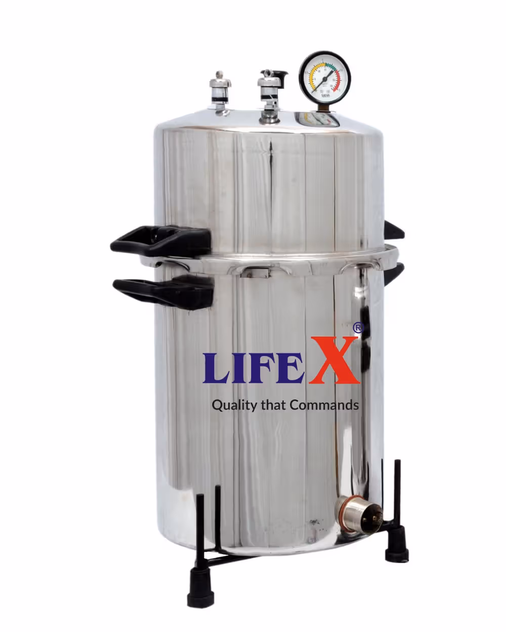 LIFEX Autoclave Cooker Type Stainless Steel 12 x 22