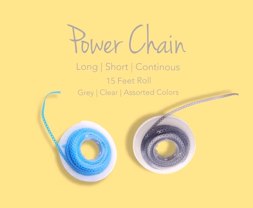 Denmax Ortho Power 15 Feet Roll Elastomeric Chains (E-Chains) - Clear - long