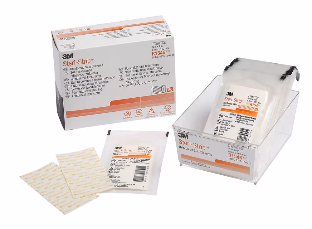 3M Steri-Strip Adhesive Tape - 0.25inch x 4inch Pack of 50 (R1546)