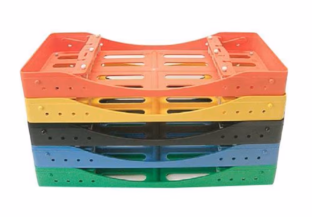 Atria Plastic Autoclavable 5 Instrument Instrument Holder - Red