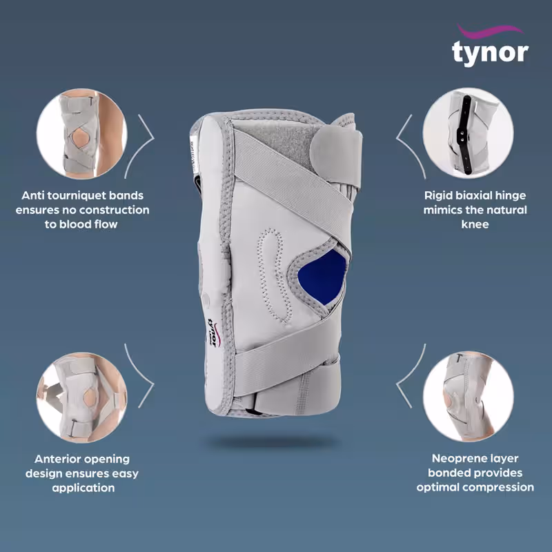Tynor OA Knee Support - Neoprene Right Valgus Medium J 08