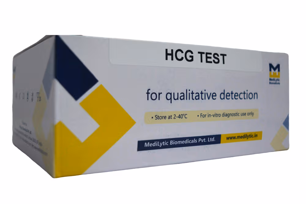 2 x  Medilytic Biomedicals HCG Rapid Card - Pack of 25 Tests