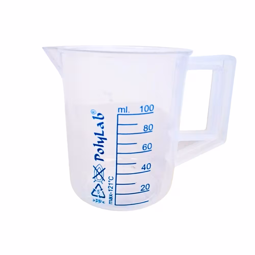 Aanij Measuring Jug Printed Graduation with Handle Polypropylene - 100ml Pack of 12 (A81131)