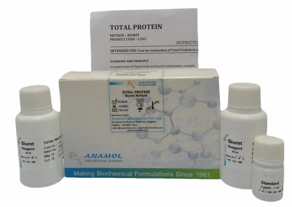 Anamol Total Protein Biochemistry kits - 2 x 50ml