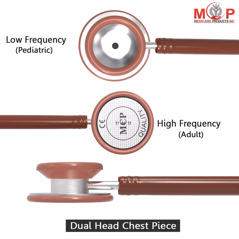 MCP WAVE ST-WA01 Dual Head Stethoscope Adult (Chocolate Brown)