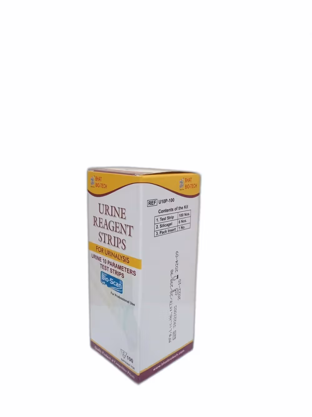 Bhat Bio-Scan Urine 10 Parameter - Pack of 100 Test (U10P)