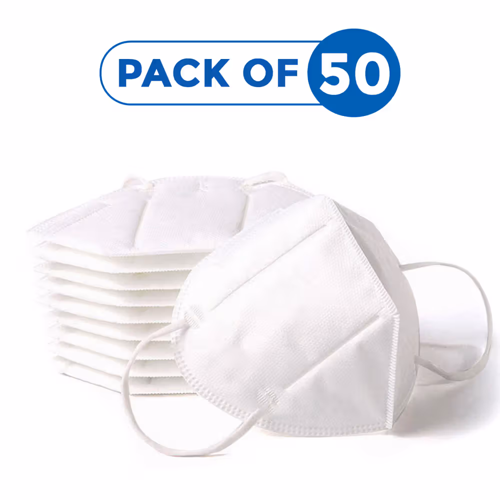 C-Cure N95 Face Mask with Headloop - Unisex White Pack of 50