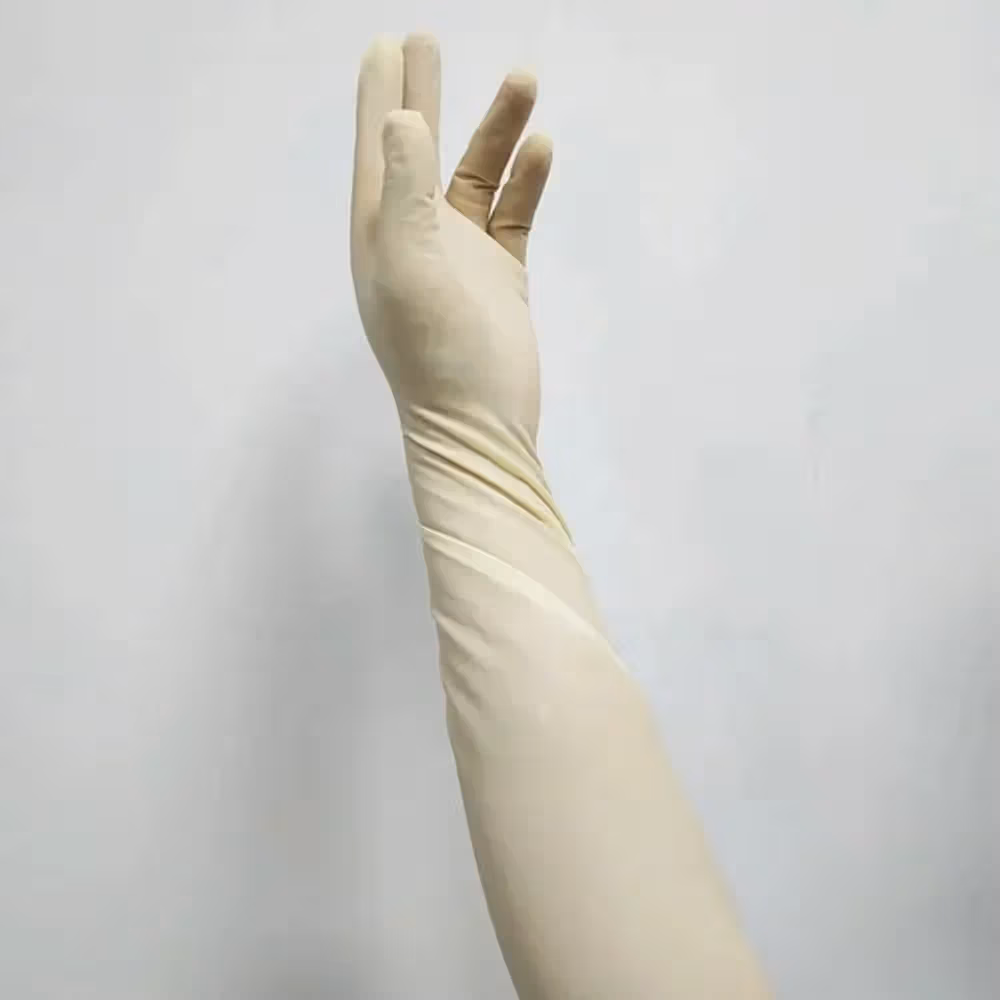 ZP Mediheal Sterile Gyanaecological Gloves - 16inch Long Cuff, 7, Pack of 25 Pair