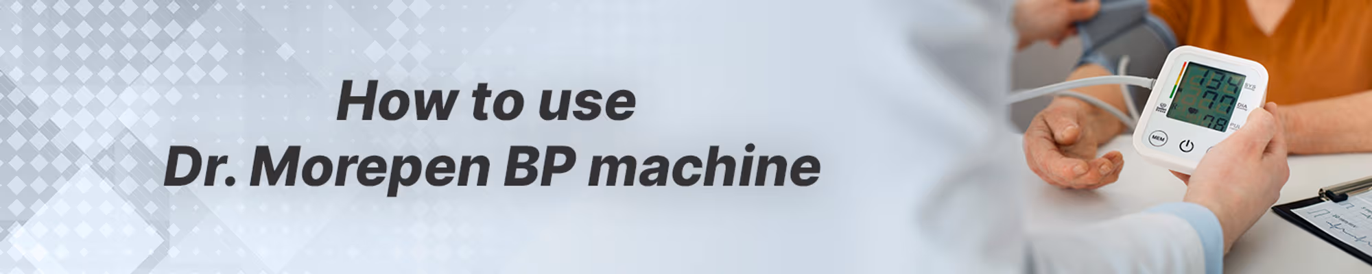 Dr. Morepen BP Machine Overview