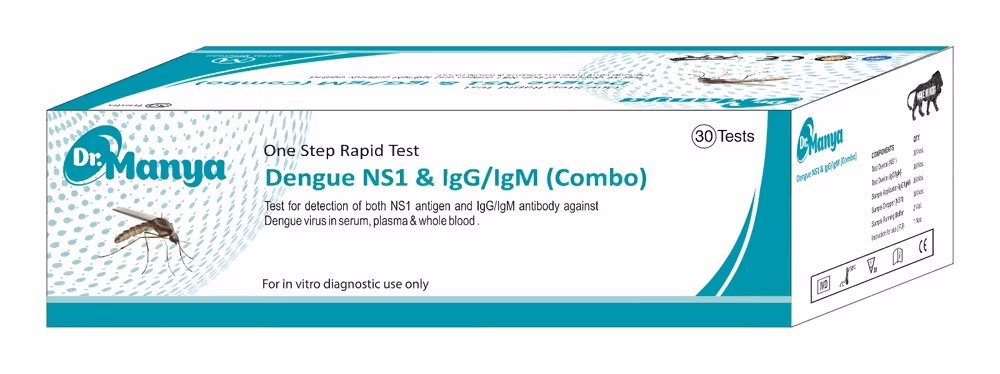 Dr.Manya Dengue NS1 & IgG/IgM Combo Test Kit -Pack of 30 Pieces