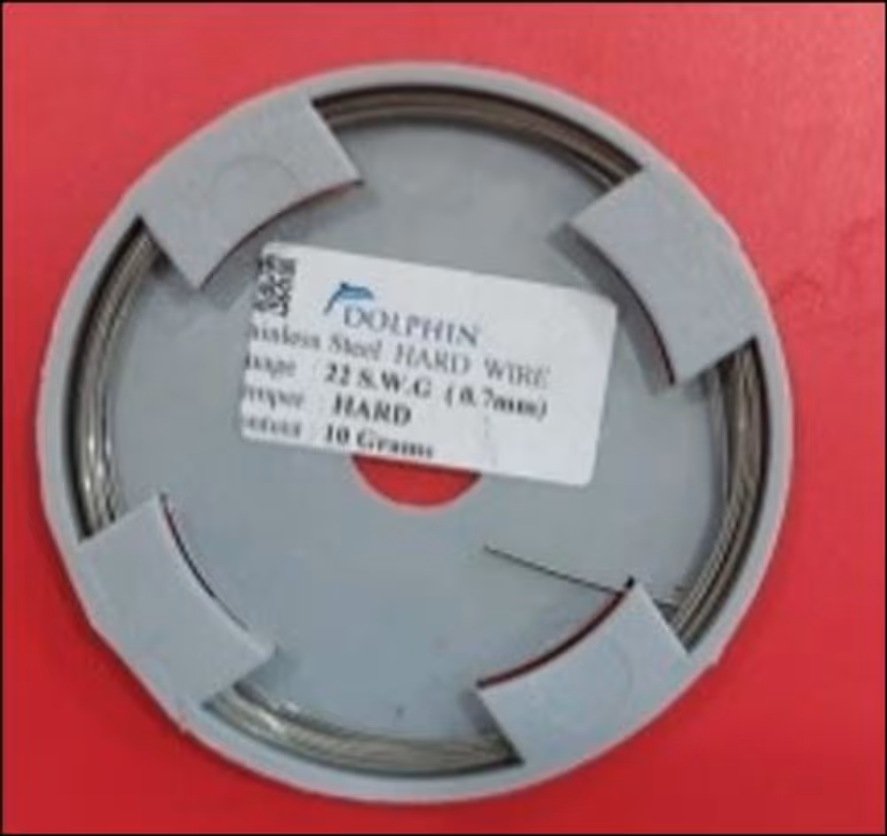 Dentomech Hard Steel 10g Spool Orthodontic Wires - 23 Guage (0.6mm)