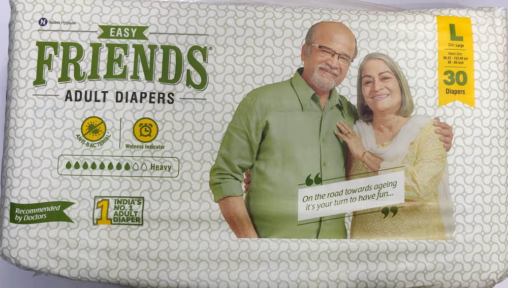 Friends Easy Adult Diaper - Large Pack of 30