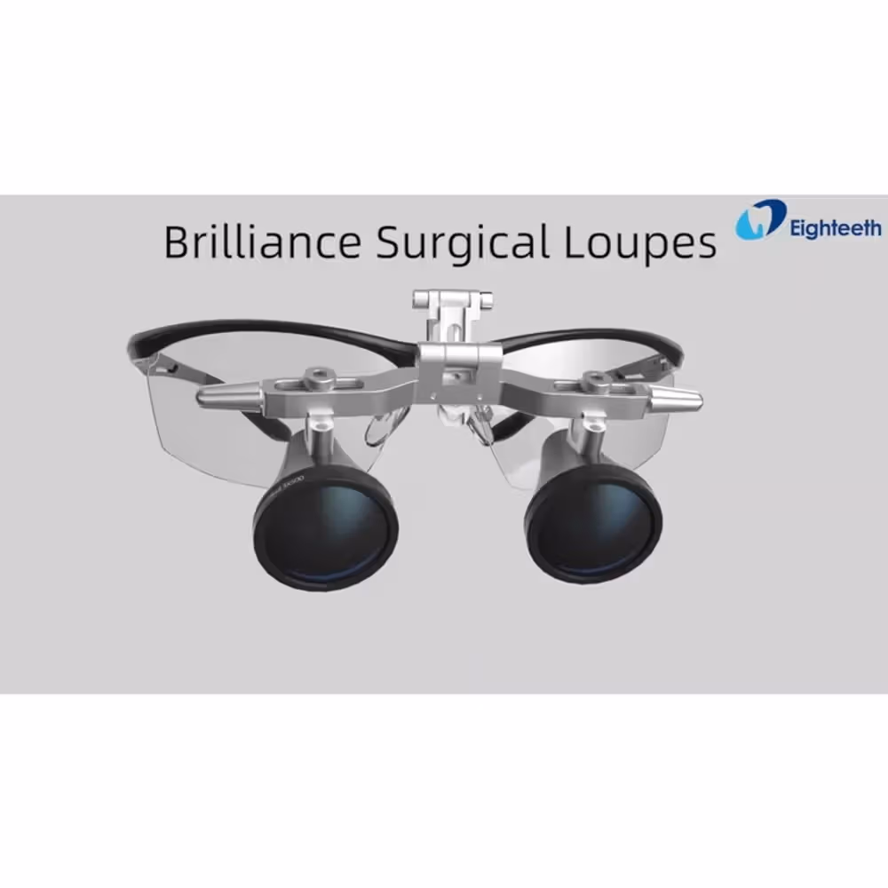 Eighteeth Medical Brilliance 3x Flip-up Surgical Loupes with Headlight Loupe - 450mm
