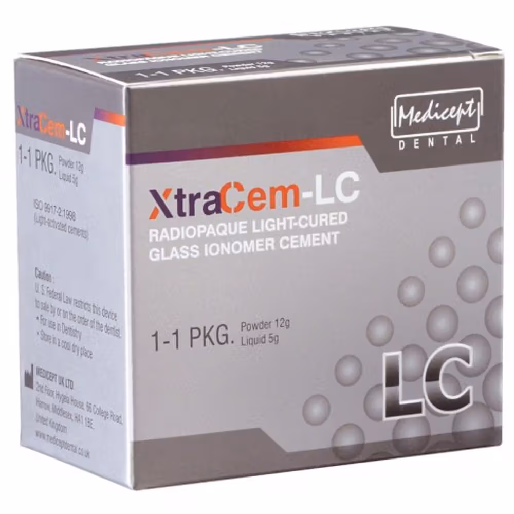 Medicept Dental Xtracem LC Restorative GIC - 15g Powder + 10ml Liquid (2006)