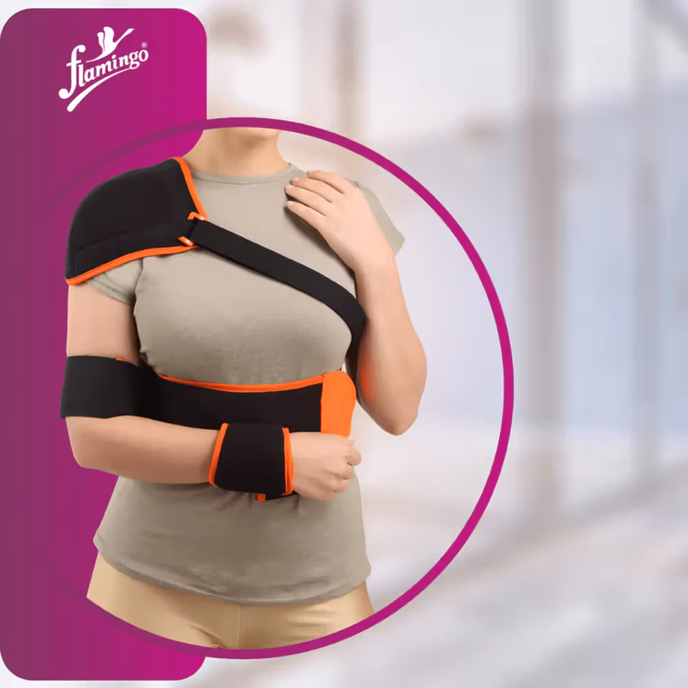 Flamingo Elastic Shoulder Immobiliser - Black Large (DOC2038L)
