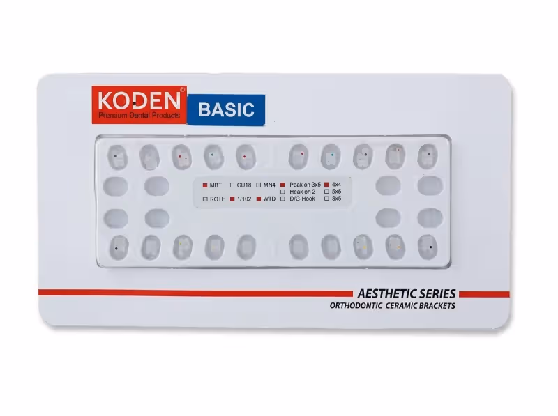 Koden Ceramic Basic Aesthetic Series Conventional Brackets - MBT 018