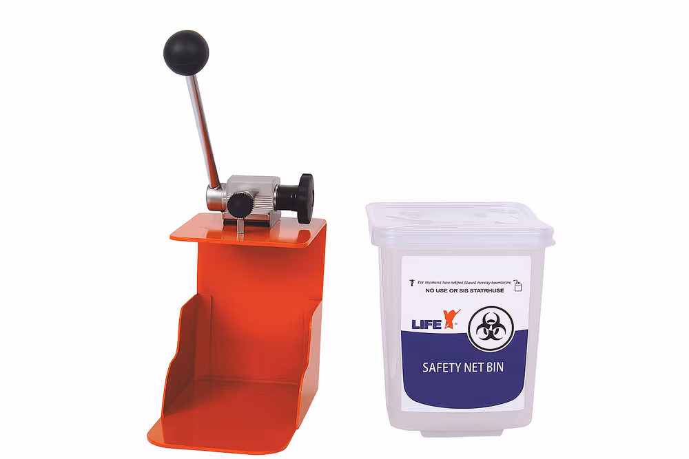 LIFEX Manual Hub Cutter 1500 ml Deluxe Needle and Syringe Destroyer Pack of 1