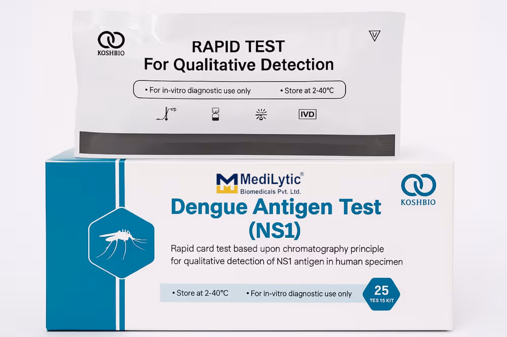 Medilytic Biomedicals Koshbio Dengue NS-1 Rapid Card - Pack of 25 Tests