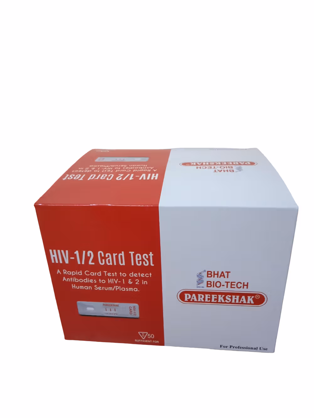 Pareekshak HIV-1/2 Triline Rapid Card - Pack of 50 Test (PTC)