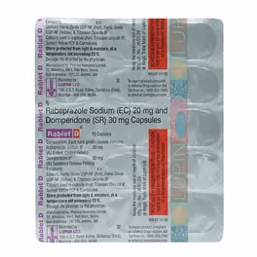 Rablet D 20mg Capsule 15's