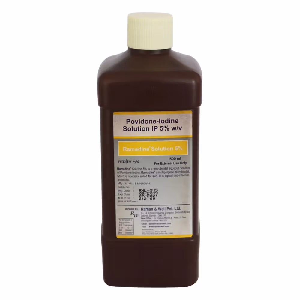 Raman and Weil Ramadine Skin Prep Solution - Povidone Iodine 5% (2litre)