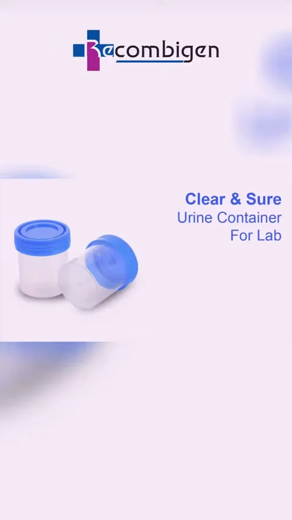 Recombigen Urine Container - Non-Sterilized 30ml Pack of 100 (LP-260823-100)