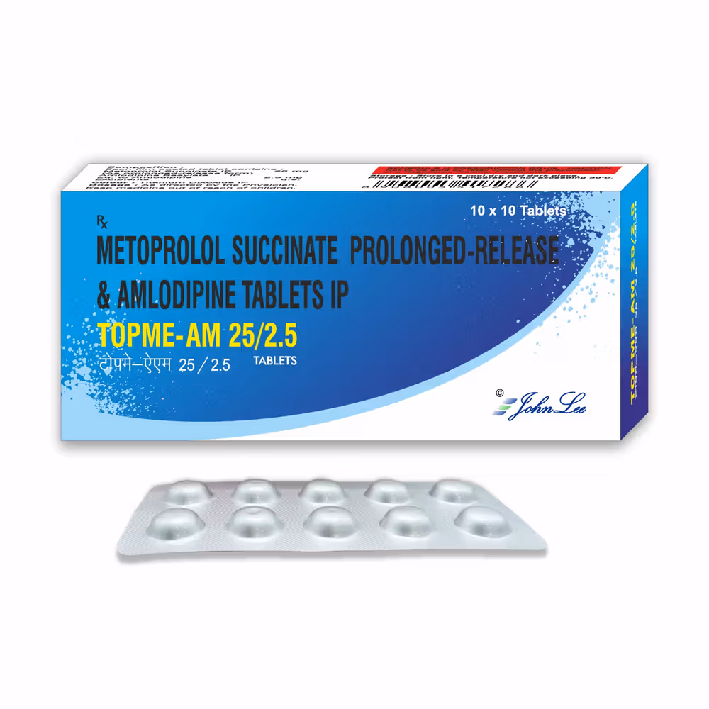 Topme AM 25mg/5mg Tablet 10's
